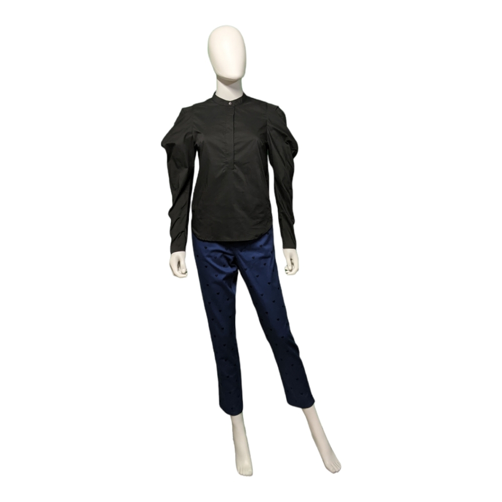 Olivaceous Long Sleeve with Puff Sleeve Black S
